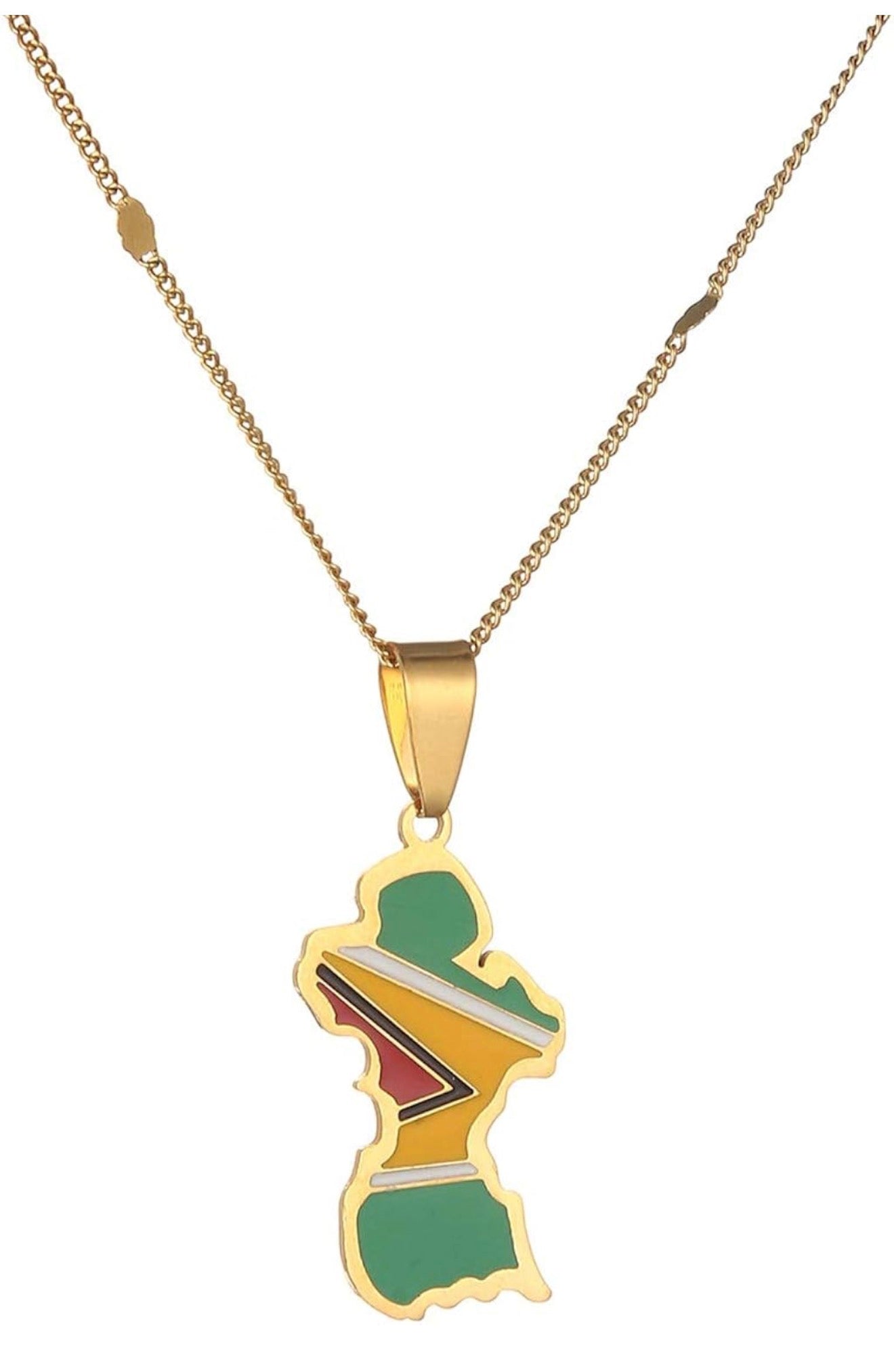Guyana Map Necklace