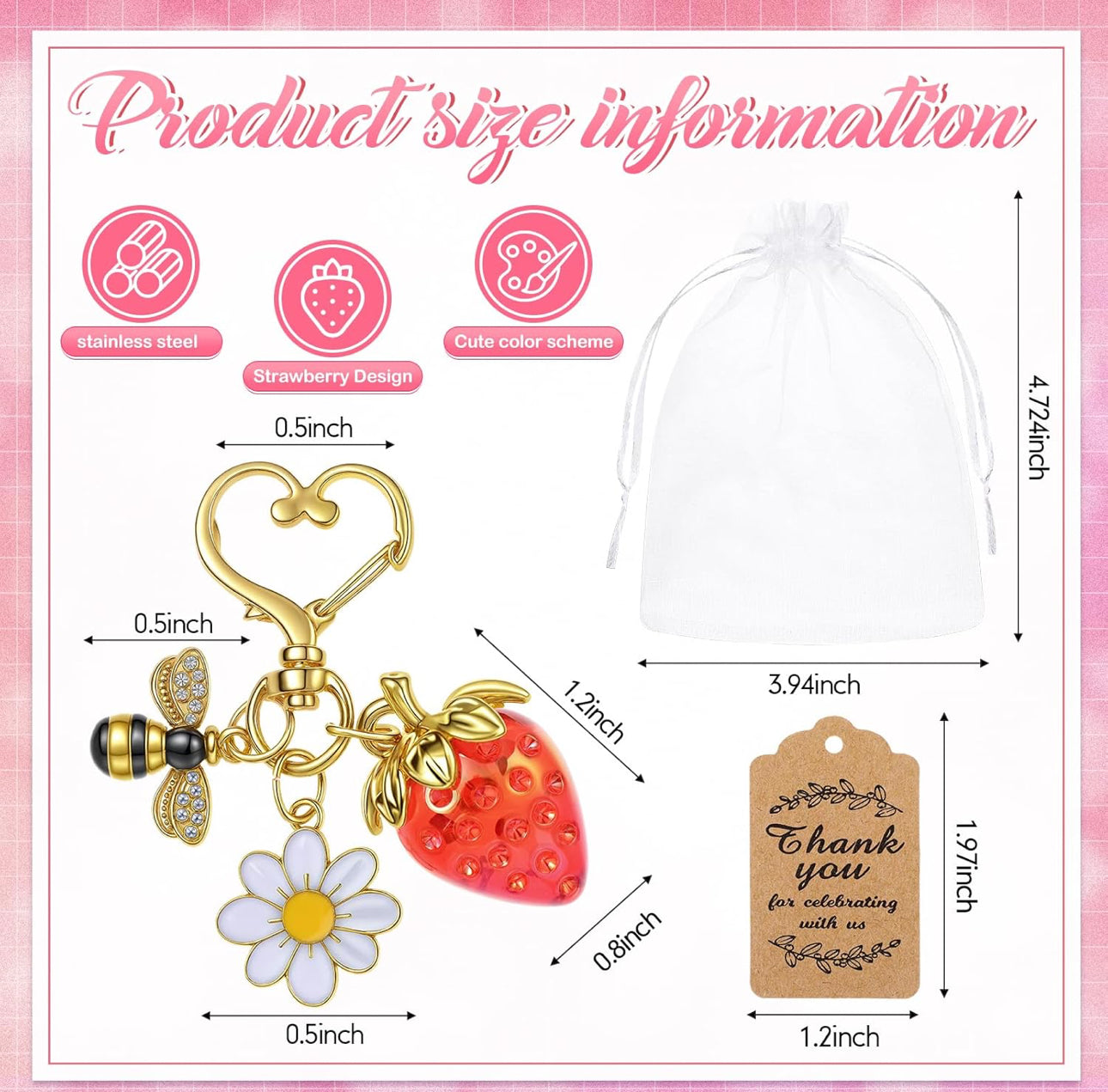 Strawberry Key Chain