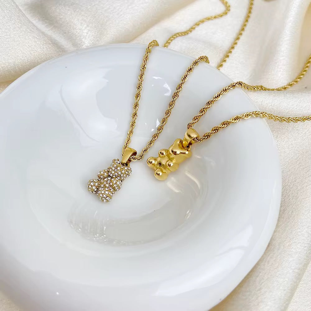 Teddy Bear Charm Necklace