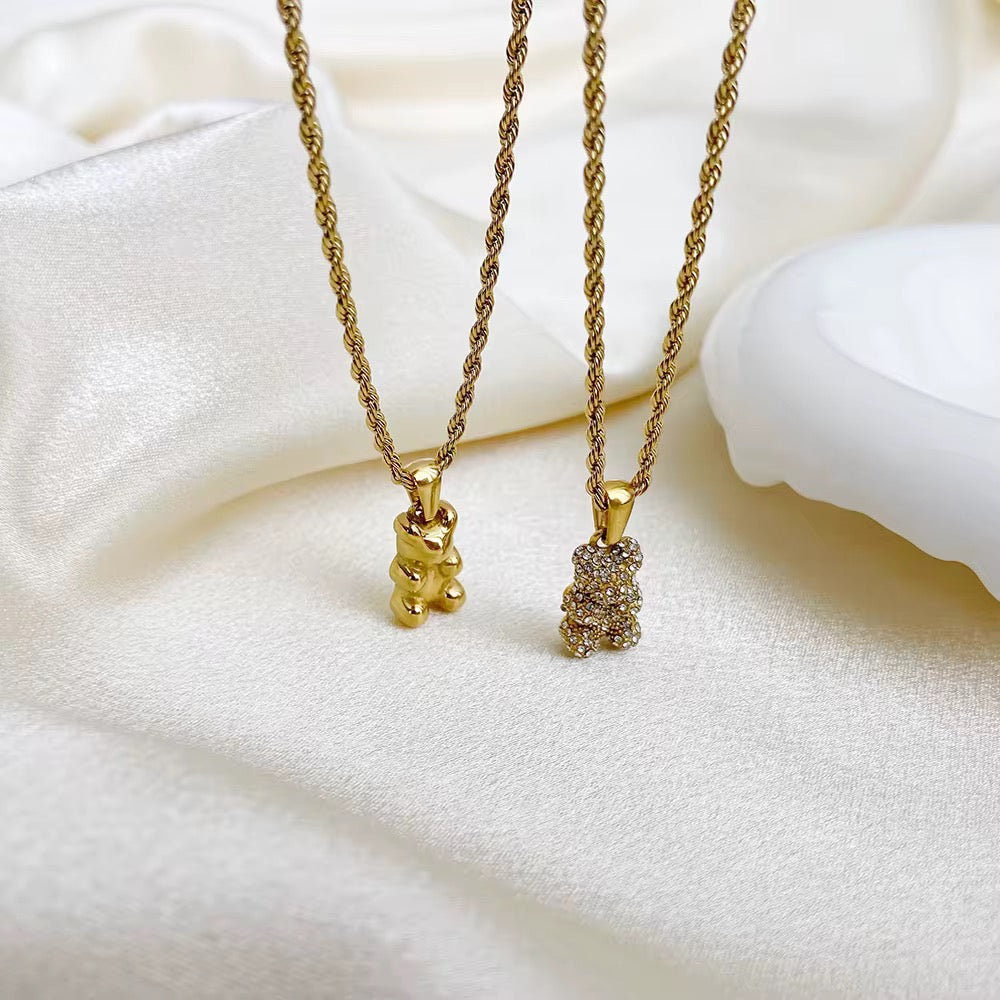 Teddy Bear Charm Necklace