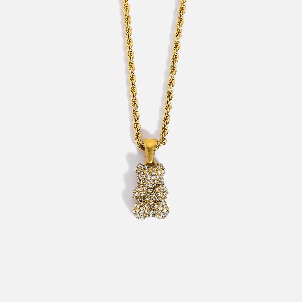 Teddy Bear Charm Necklace